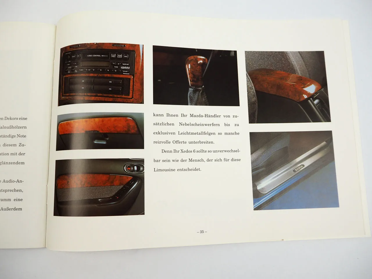 Mazda Xedos 6 2.0 mit V6 Motor Technische Daten Ausstattung Preise Prospekt 1992