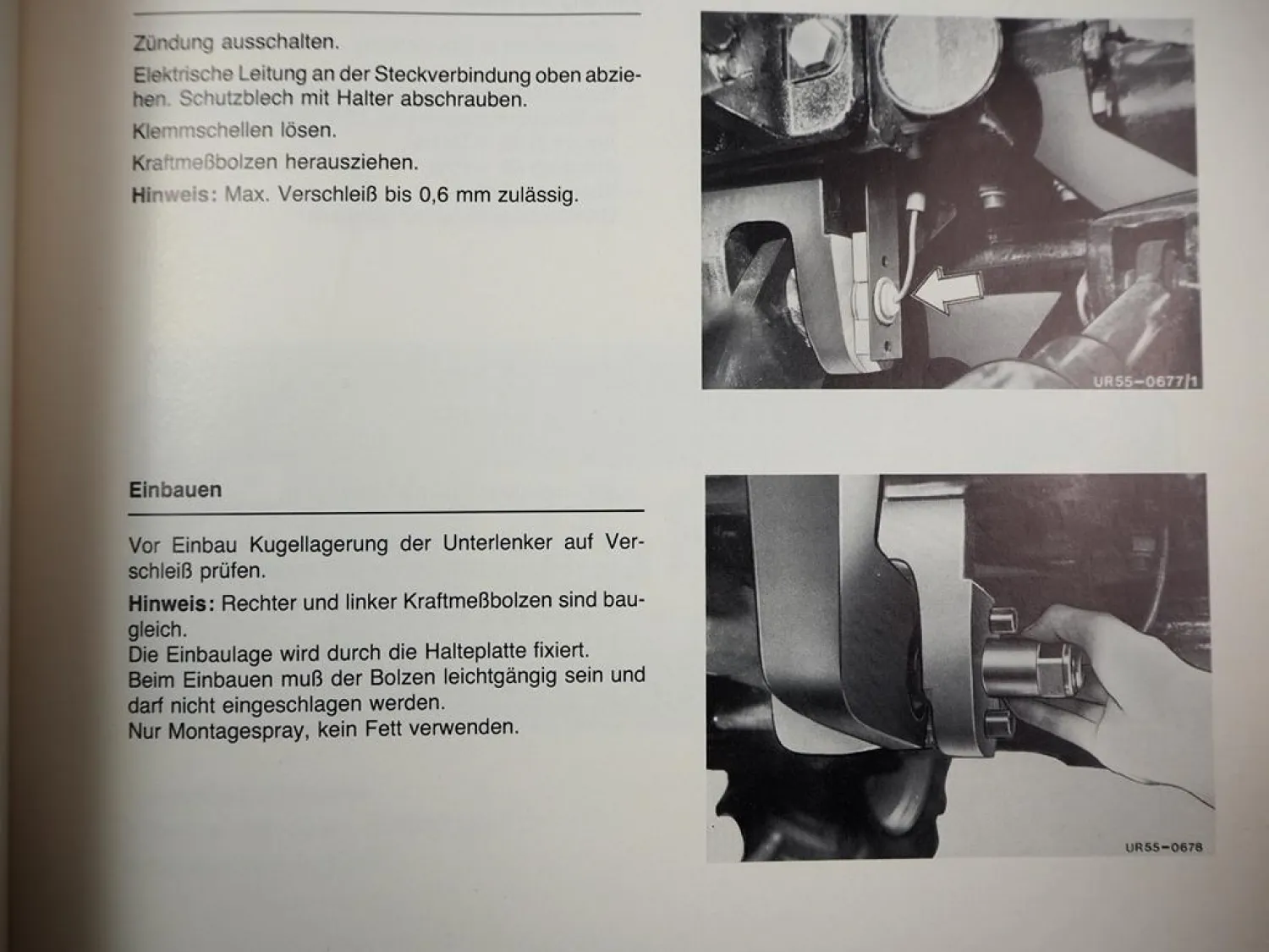 MB-trac 441 443 Elektronische Regelhydraulik EHR3 / EHR4 Werkstatthandbuch 1988