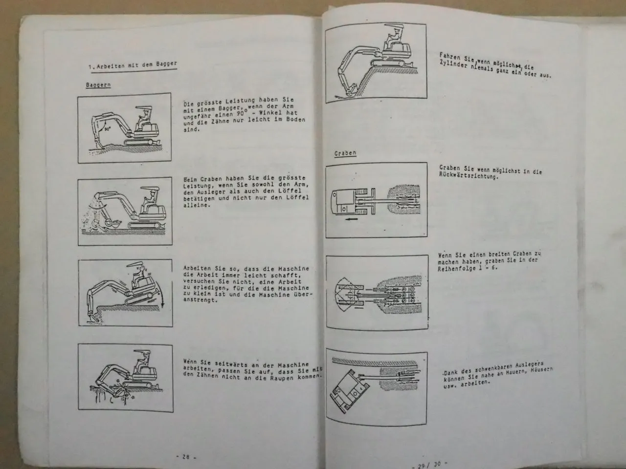 MBU Minibagger IHI 14 GX Betriebsanleitung Wartungsanleitung Bedienungshandbuch