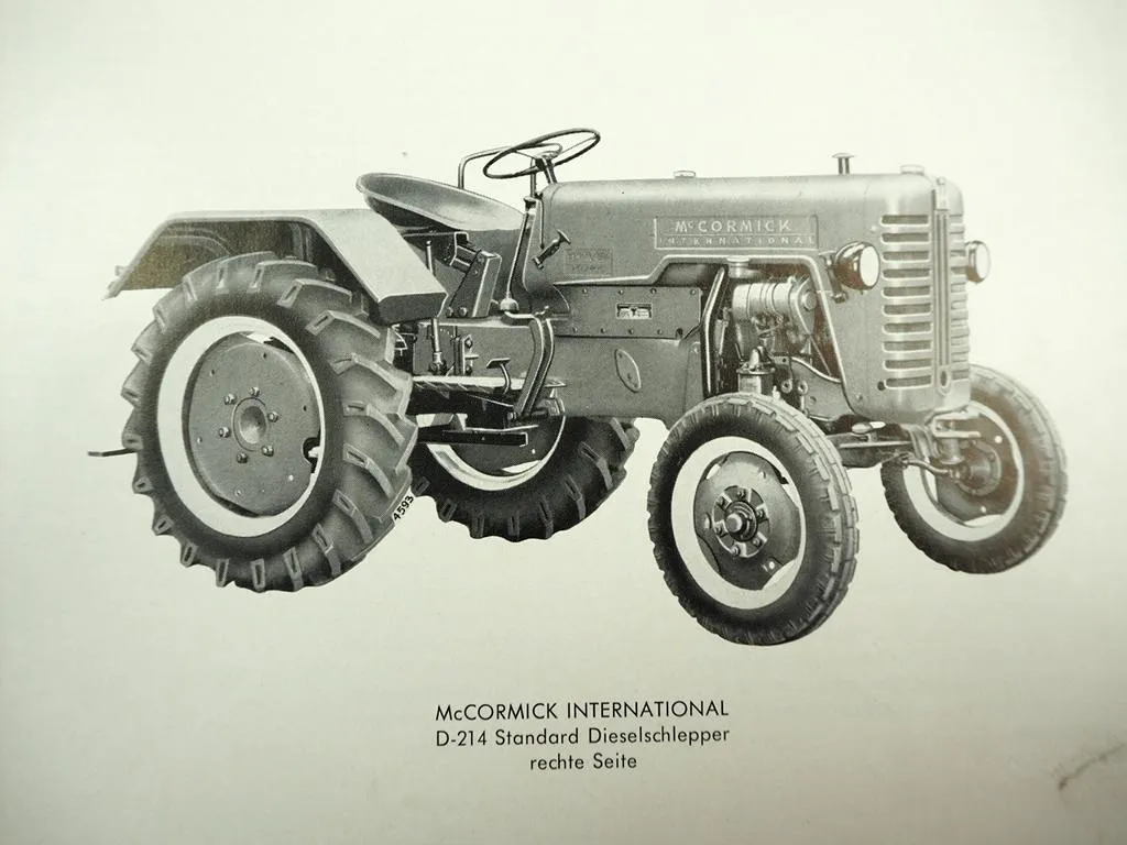 Mc Cormick 214 Standard Bedienungsanleitung 1958
