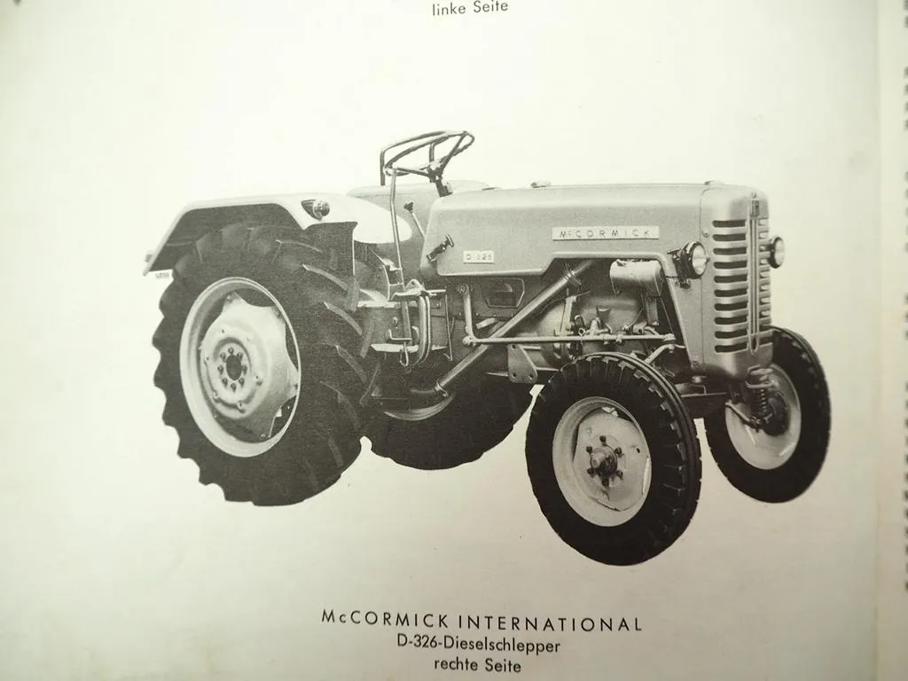 Mc Cormick D-322 D-326 Dieselschlepper Betriebsanleitung Bedienungsanleitung 64
