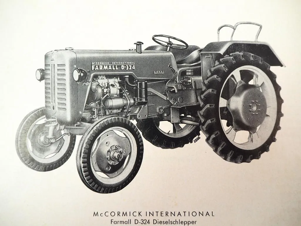 Mc Cormick D-324 Farmall Schlepper Bedienungsanleitung Betriebsanleitung 1956