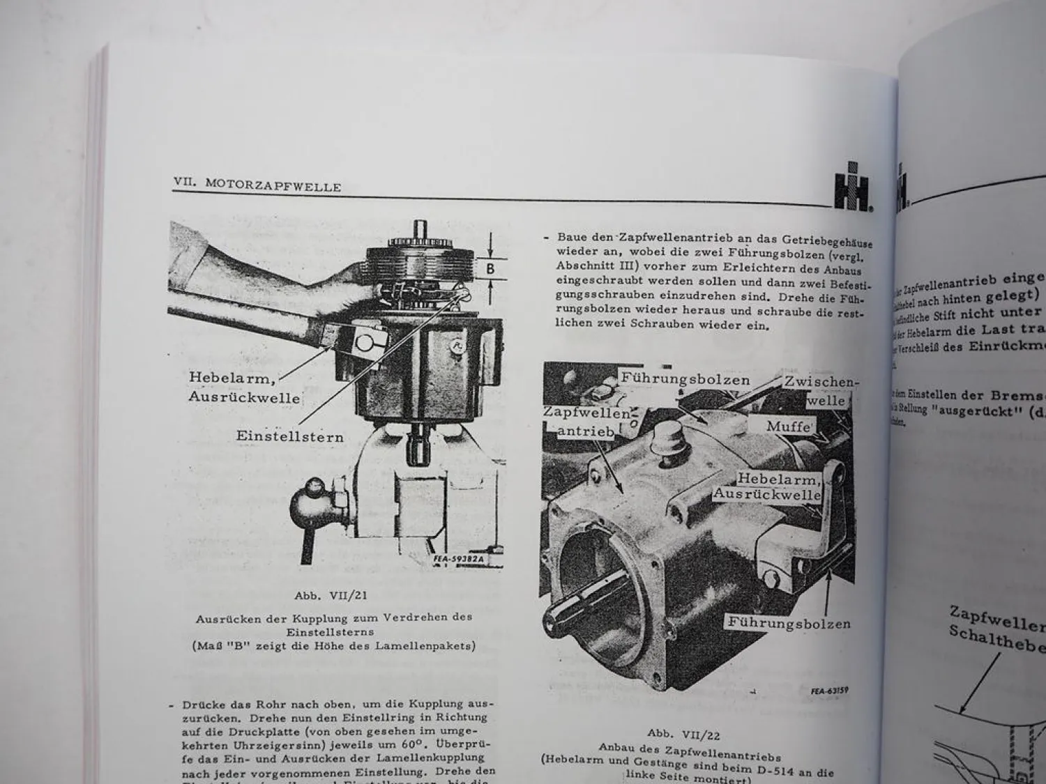 Mc Cormick D-514 Schlepper Werkstatthandbuch 1964 Reparaturanleitung