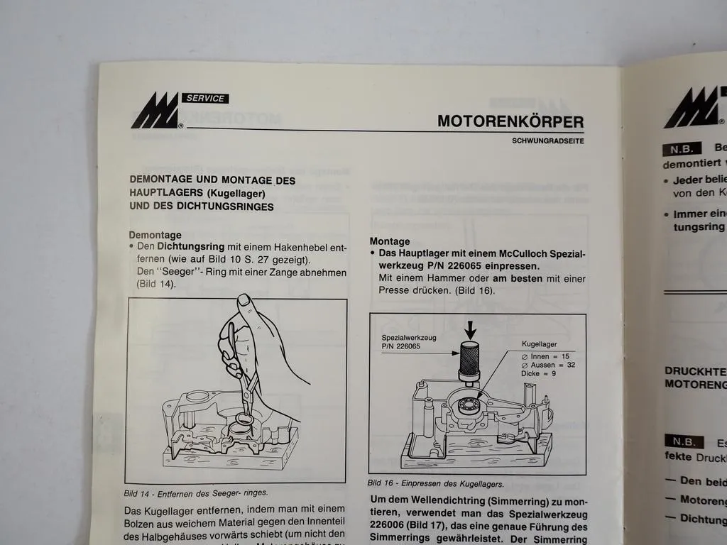 McCulloch MAC 730 735 740 Arizona Motorsäge Werkstatthandbuch Ersatzteilliste
