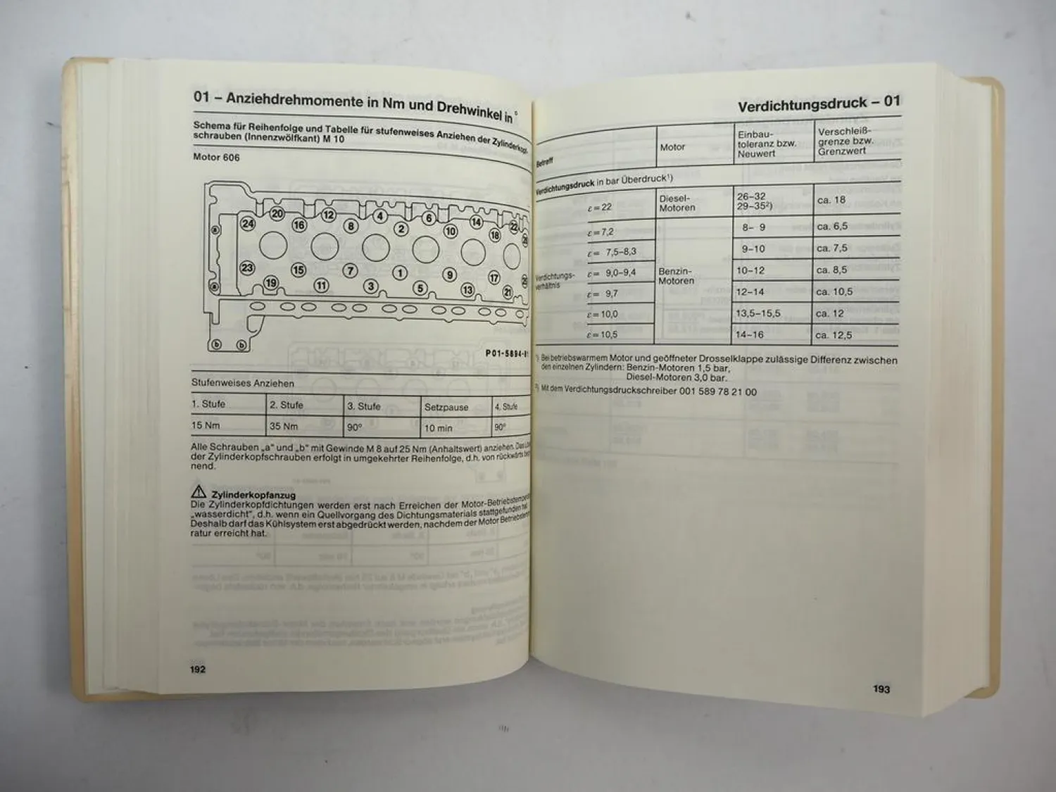 Mercedes 124 126 201 ab 1989 & 129 140 202 Tabellenbuch 10/1993 + Code Übersicht