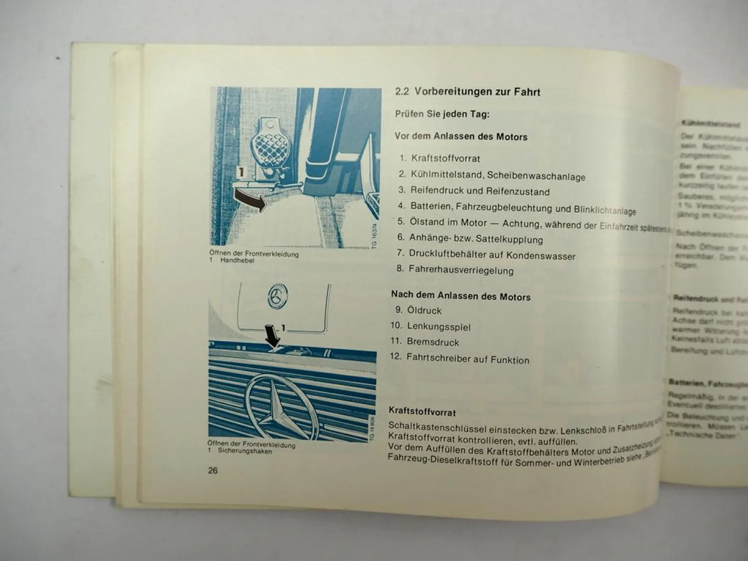 Mercedes Benz 1013 1017 1213 1217 1413 1417 1613 1617 Betriebsanleitung 1977