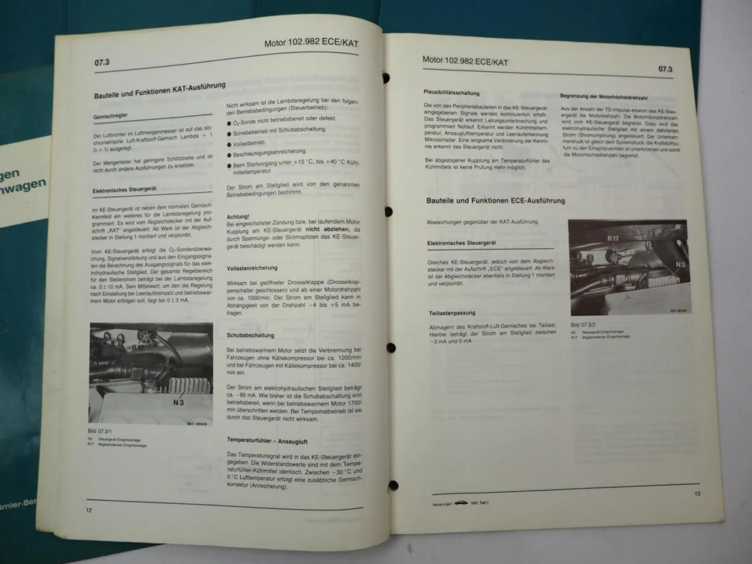 Mercedes Benz 107 124 126 201 Neuerungen PKW 1985 Teil 1-7 Einführungsschrift