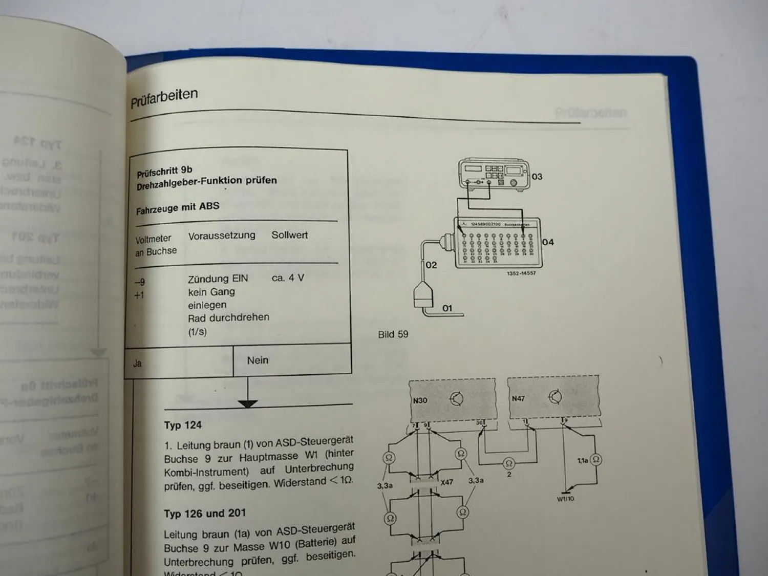 Mercedes Benz 124 126 201 190E Automatisches Sperr-Differential ASD Werkstatthandbuch