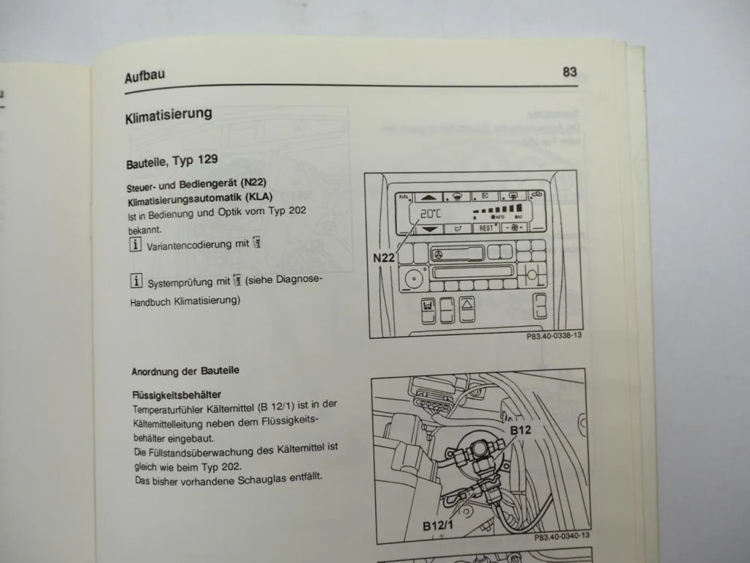 Mercedes Benz 129 W140 Neuerungen 1996 Schulungshandbuch