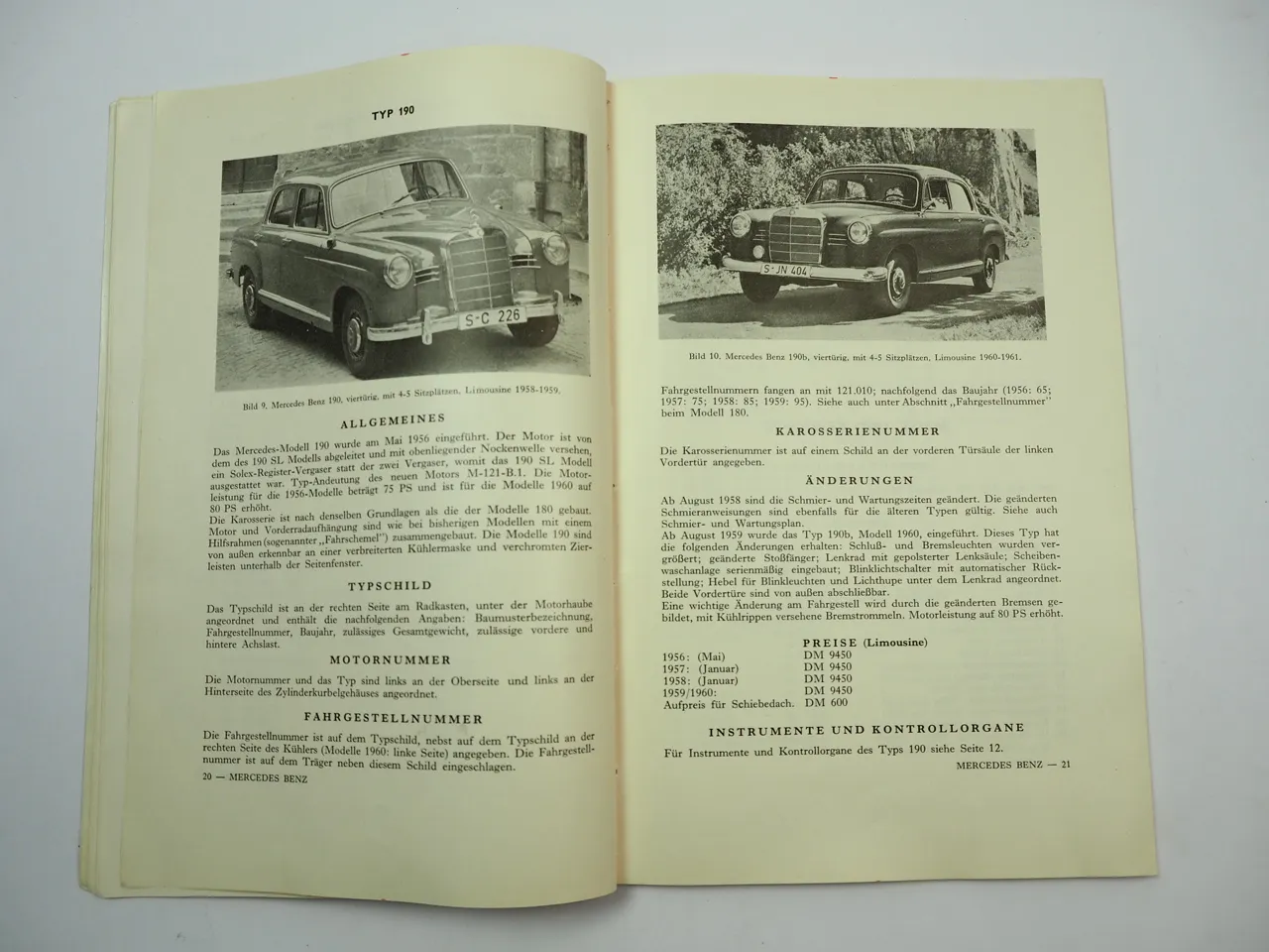 Mercedes Benz 180a 180b 190 190b Reparaturanleitung Wartung P. Olyslager 1963