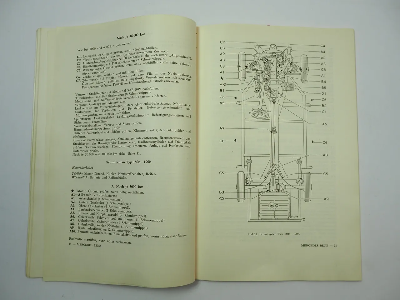 Mercedes Benz 180a 180b 190 190b Reparaturanleitung Wartung P. Olyslager 1963