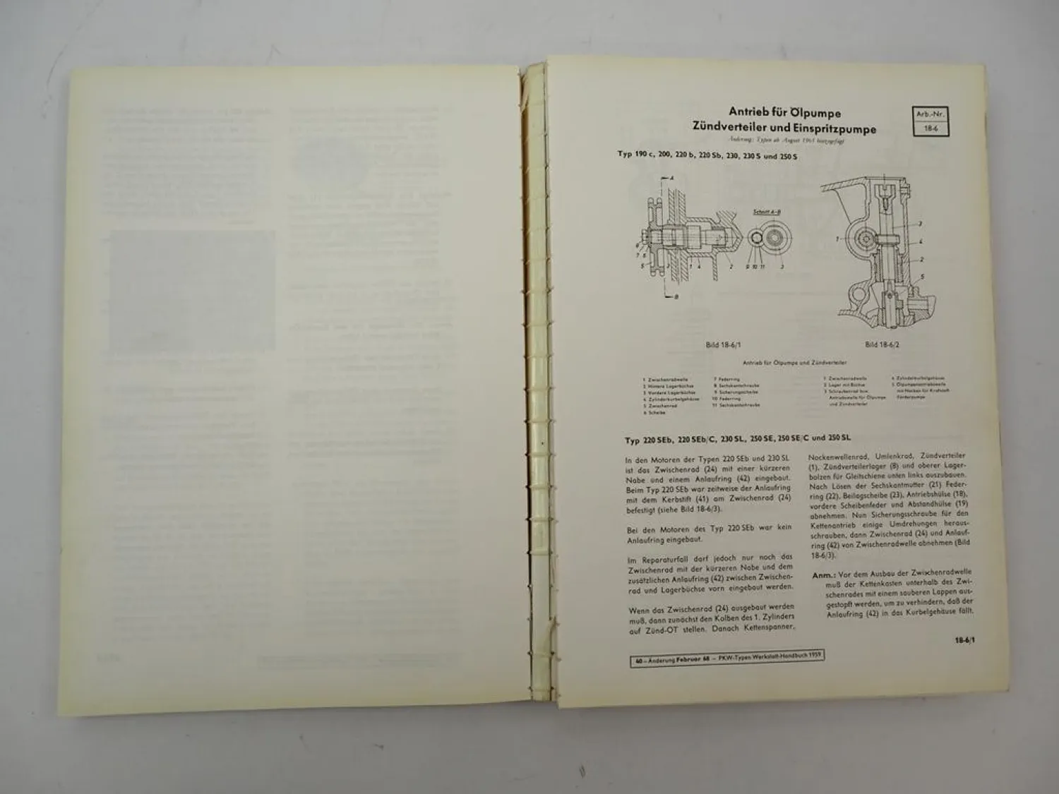 Mercedes Benz 190 200 220 D b Sb SEb 230 250 300 S SE Werkstatthandbuch ab 1959