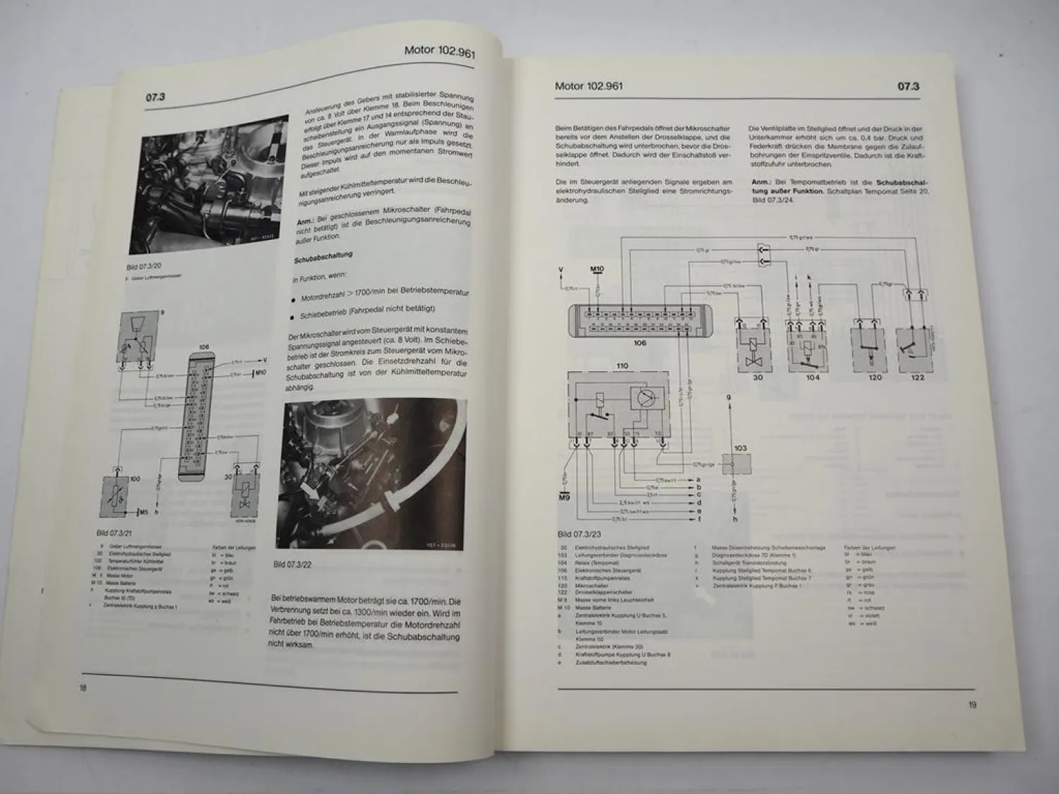 Mercedes Benz 190E 230E KE Einspritzung Zündung Motor 102 Werkstatthandbuch 1986