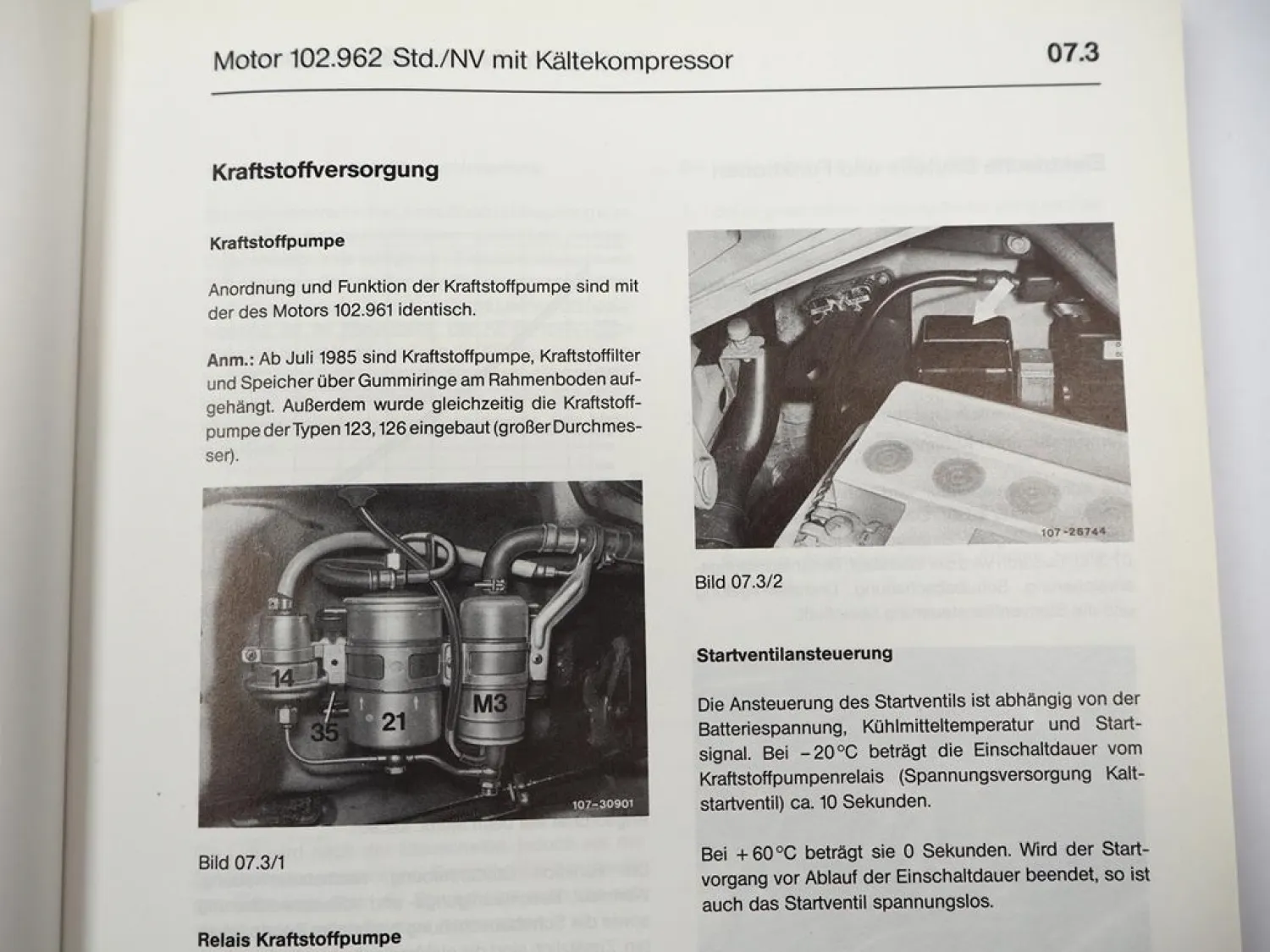 Mercedes Benz 190E 230E KE Einspritzung Zündung Motor 102 Werkstatthandbuch 1986