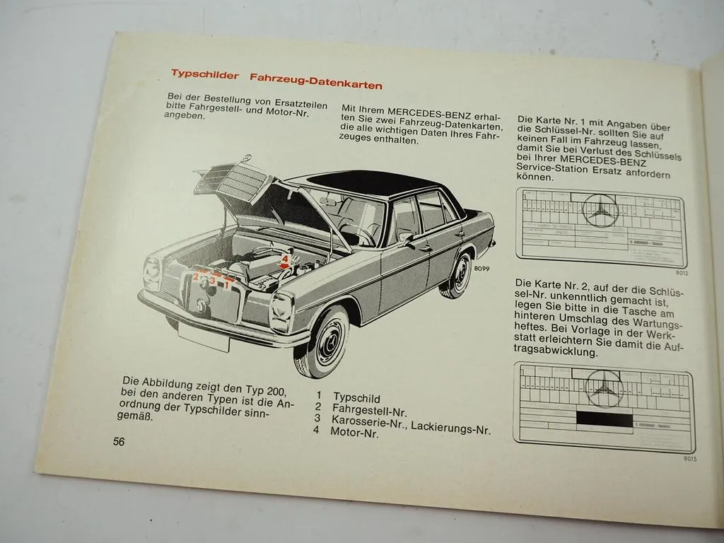 Mercedes Benz 200 220 230 250 C CE /8 W114 Bedienungsanleitung Betrieb 1971