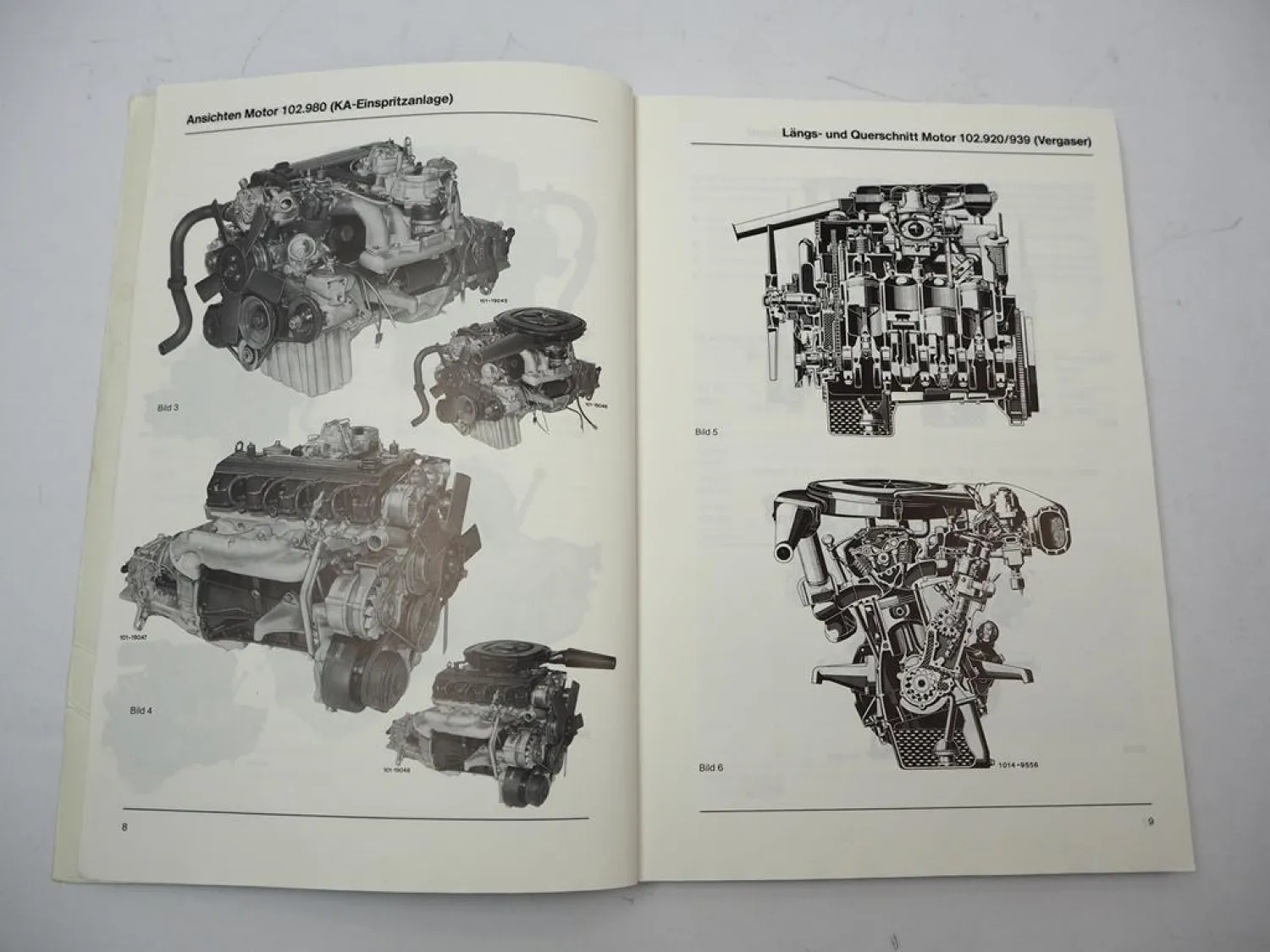 Mercedes Benz 200 230 E CE TE Motor 102 Einführungsschrift Werkstatthandbuch