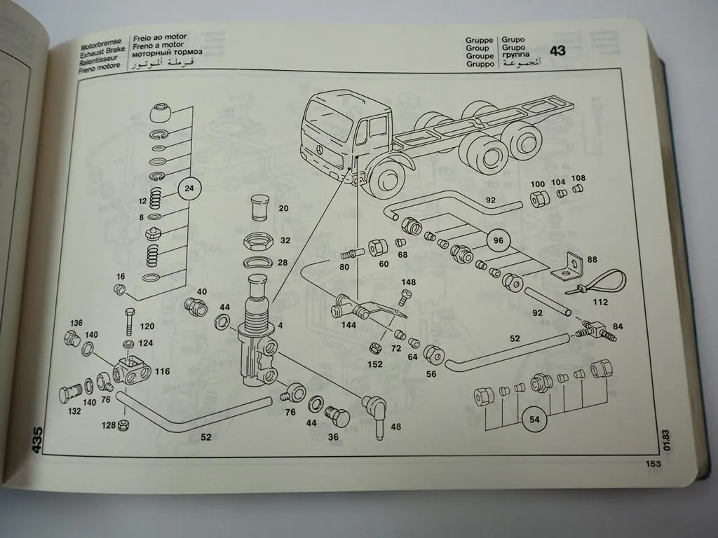 Mercedes Benz 2025 2219 2220 2225-3025 LKW 619 Teile Bildkatalog Ersatzteilliste