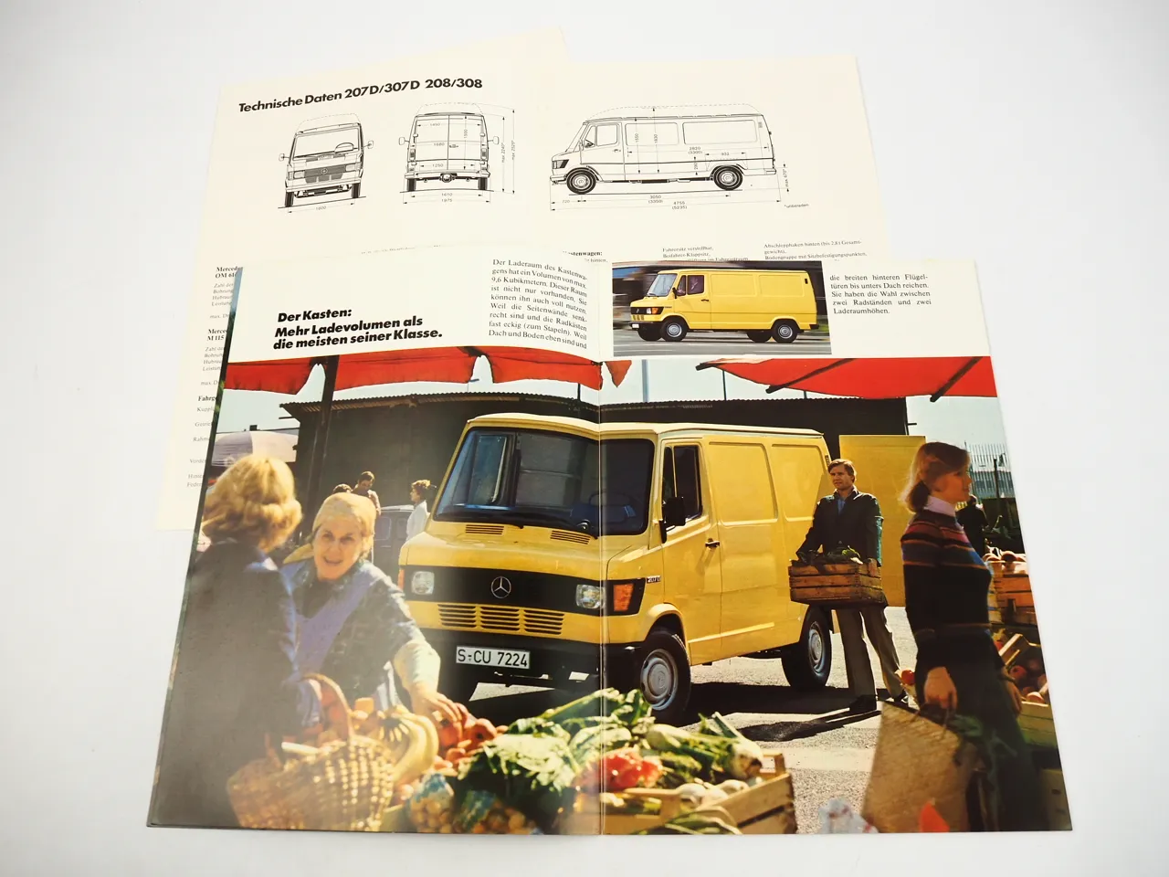 Mercedes Benz 207D 208 307D 308 Bremer Transporter T1 Prospekt 1977