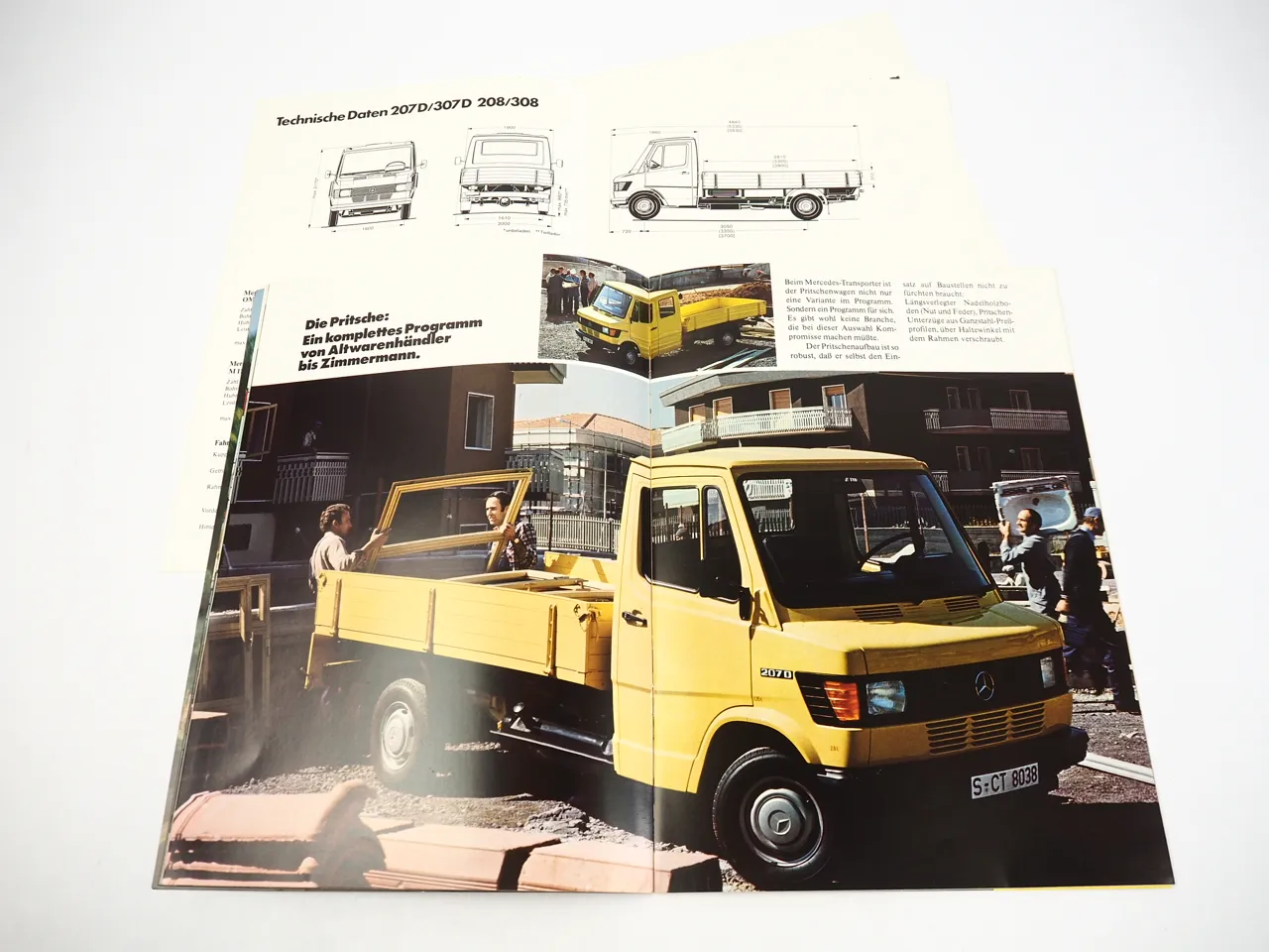 Mercedes Benz 207D 208 307D 308 Bremer Transporter T1 Prospekt 1977