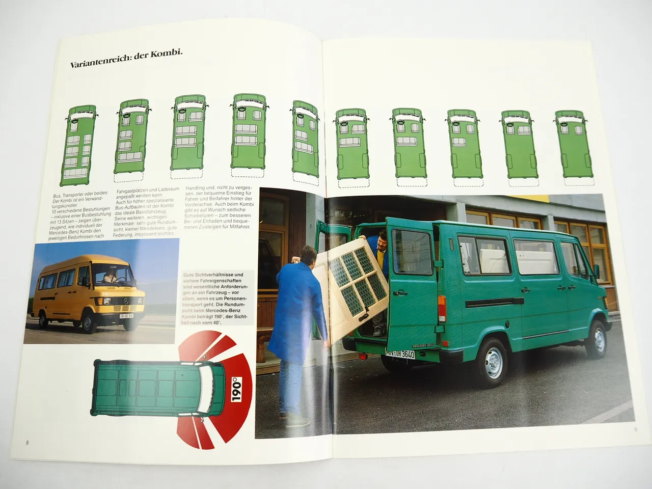 Mercedes Benz 208 410 D Bremer Transporter T1 79 bis 105 PS Prospekt 1989