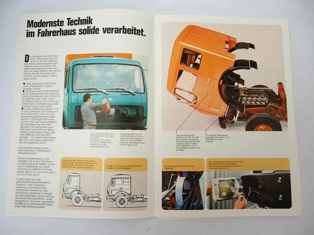 Mercedes Benz 2226 2232 2626 2632 Dreiachs Pritschenwagen Prospekt Datenblätter