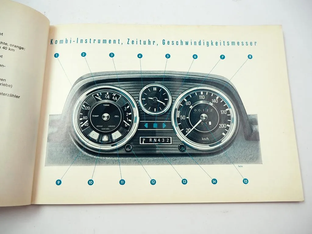 Mercedes Benz 230 250 /8 W114 Betriebsanleitung 1967 Schaltplan Schmierung