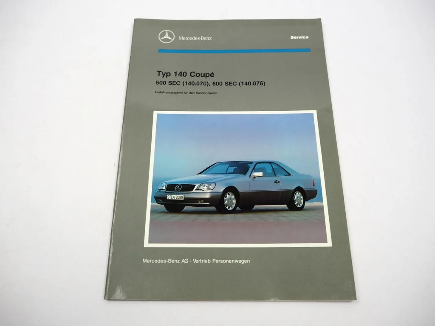 Mercedes Benz 500SEC 600SEC W140 Coupe Schulung Einführungsschrift 1992