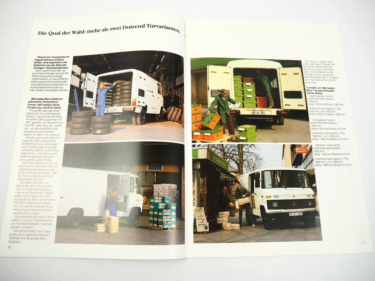 Mercedes Benz 507 508 609 709 D Großtransporter T2 65 bis 130 PS Prospekt 1982