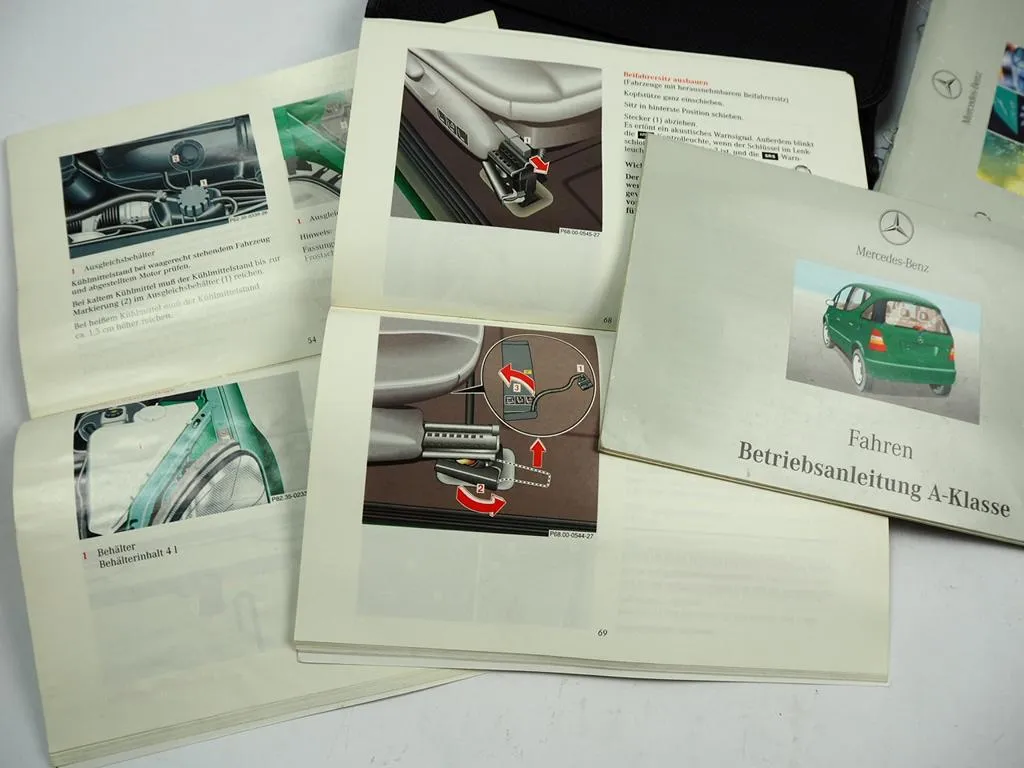 Mercedes Benz A Klasse W168 A140 160 170 CDI Betriebsanleitung Bordmappe 6/1998