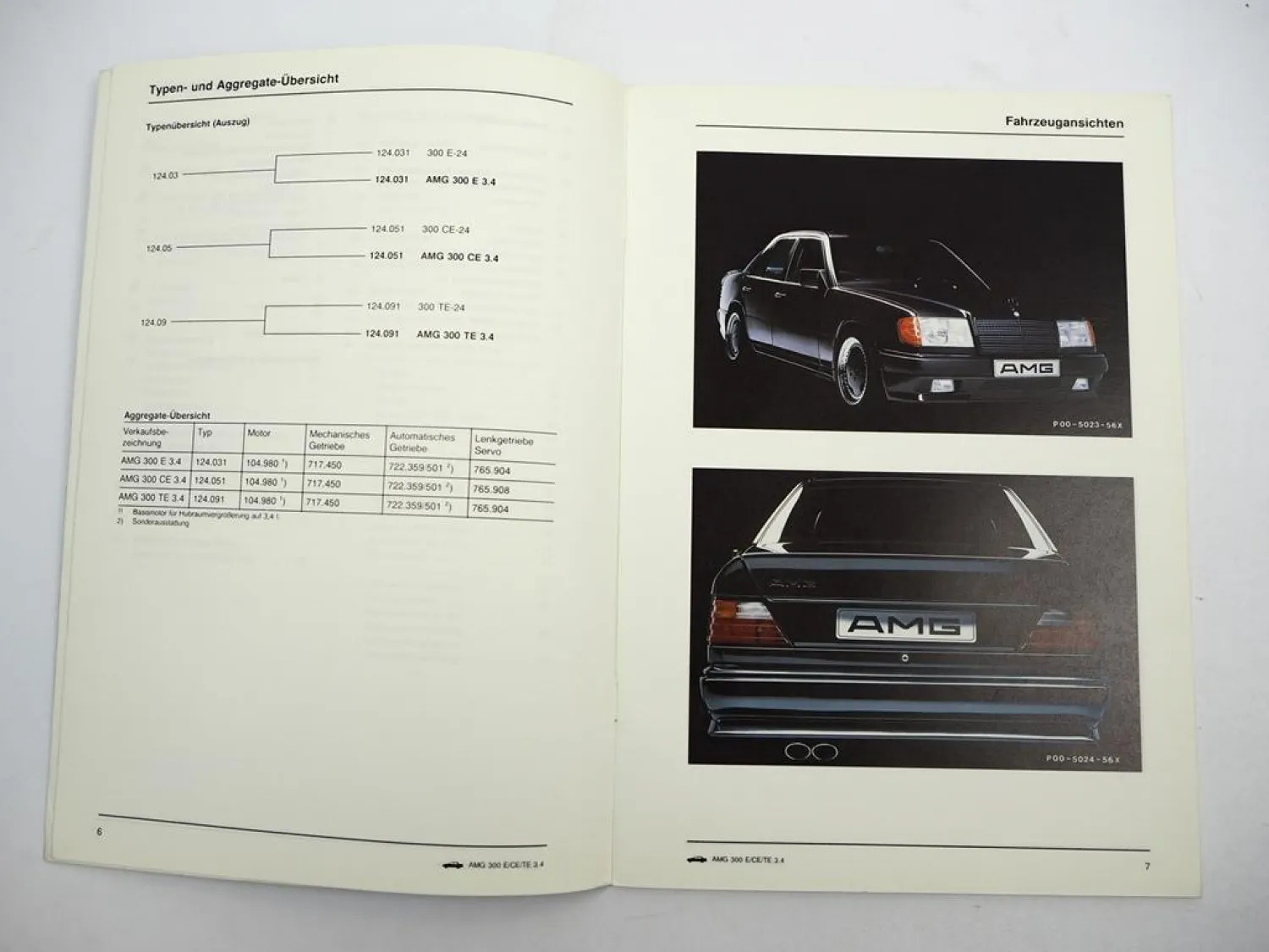 Mercedes Benz AMG 300 E CE TE 3.4 W124 Einführungsschrift Schulungshandbuch 1992