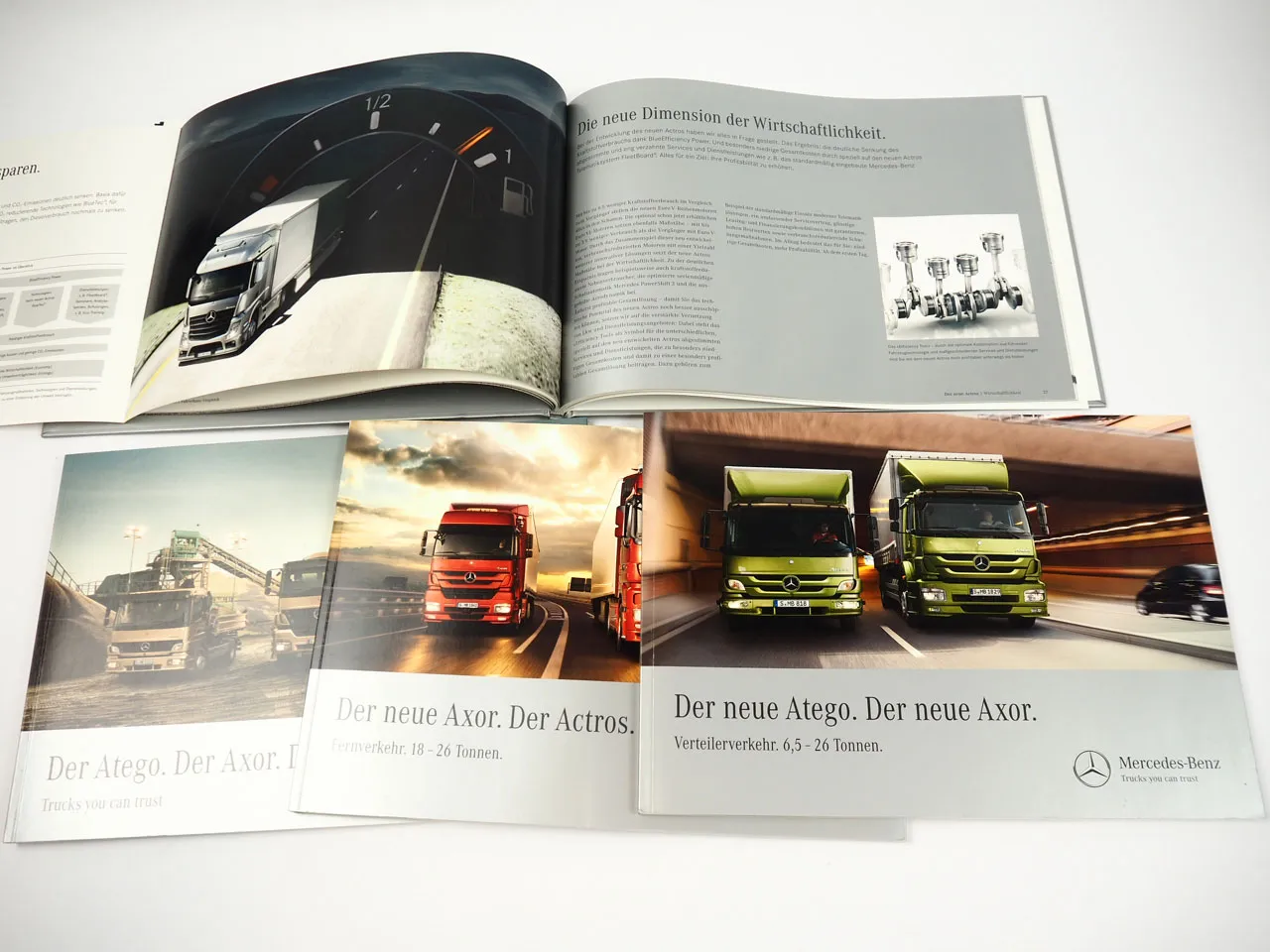 Mercedes Benz Atego Axor Actros LKW 4x Prospekt 2008/11