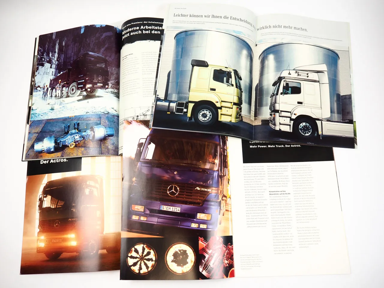 Mercedes Benz Axor Atego Actros LKW 8x Prospekt 1990/2000er Jahre