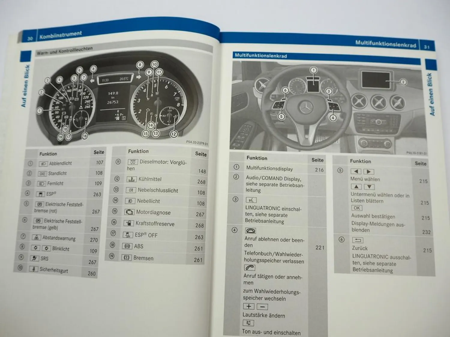 Mercedes Benz B-Klasse 246 Betriebsanleitung 2012 Bedienung Bordbuch Deutsch