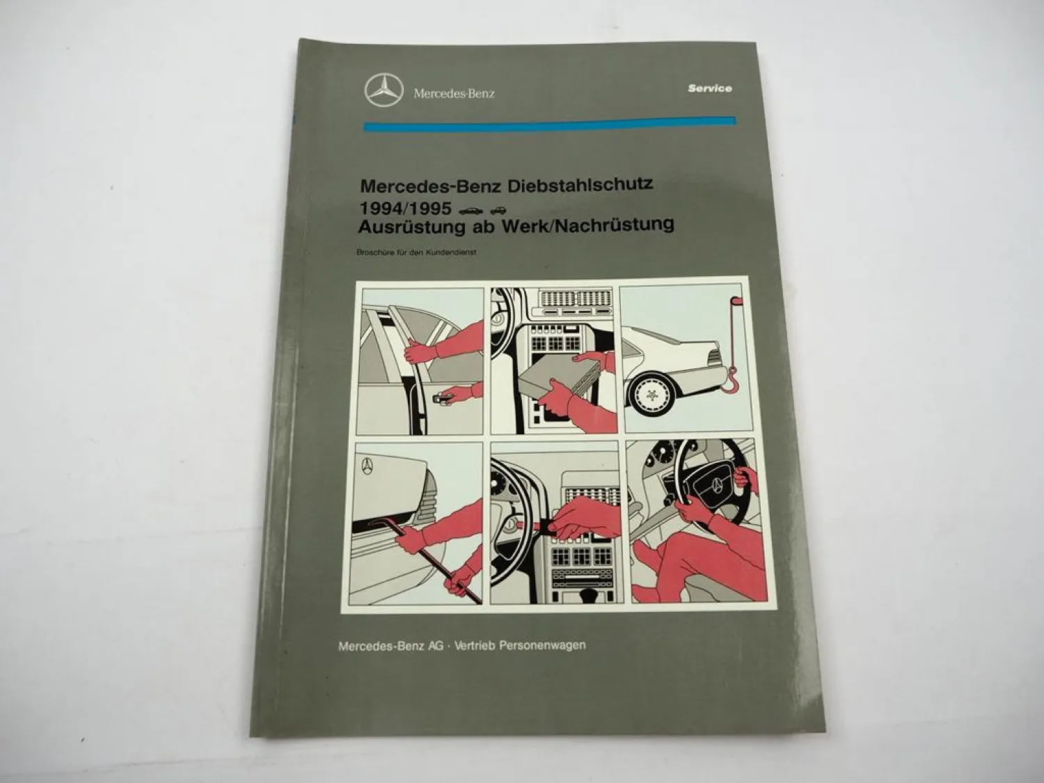Mercedes-Benz Diebstahlschutz Typen 129 124 140 463 202 Werkstatthandbuch 1994