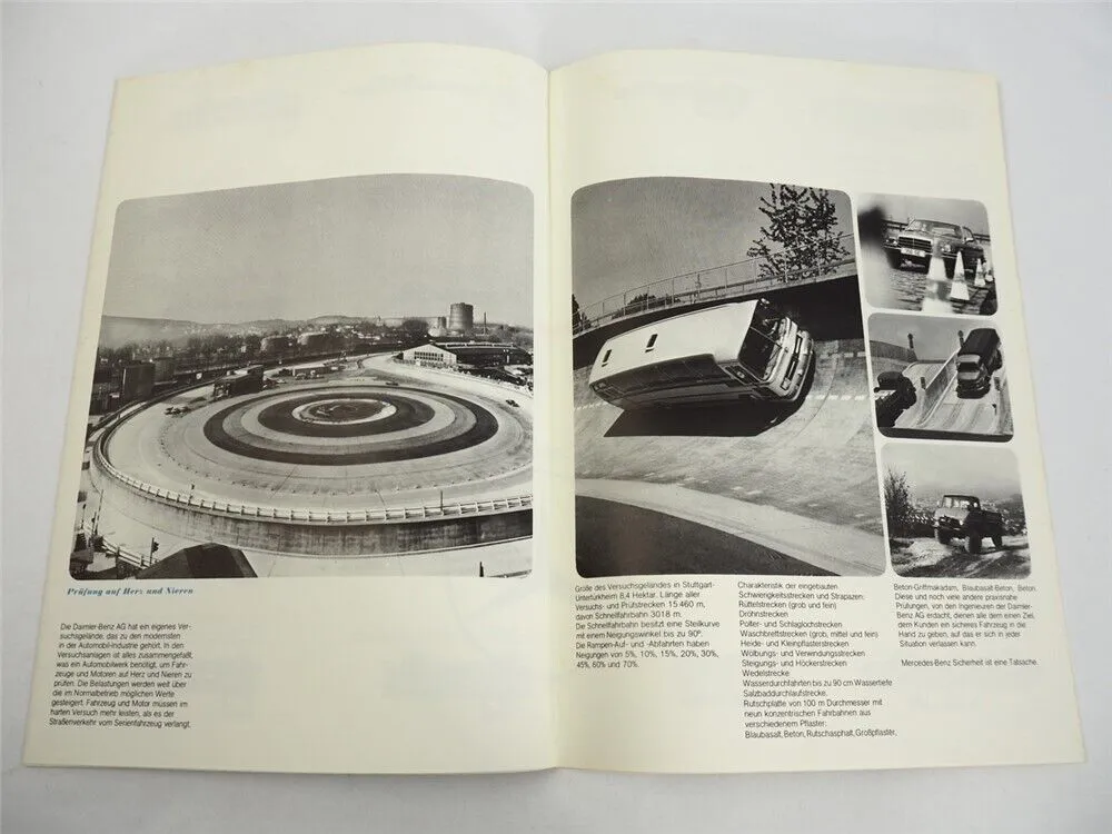 Mercedes Benz Gesamtprogramm PKW LKW Bus Unimog Motor Prospekt 1974