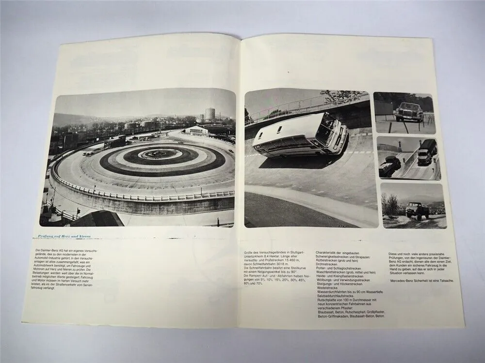 Mercedes Benz Gesamtprogramm PKW LKW Bus Unimog Motor Prospekt Poster 1973