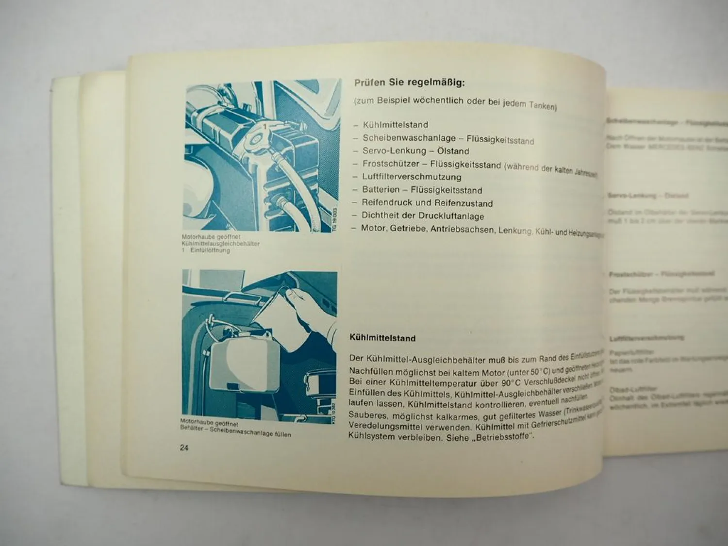 Mercedes Benz L1924 1928 2624 2628 Bedienungunsanleitung Betriebsanleitung 1980