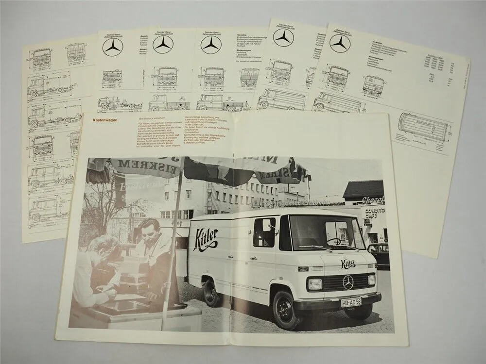 Mercedes Benz L406 L408 Leichttransporter Kastenwagen Prospekt 1967