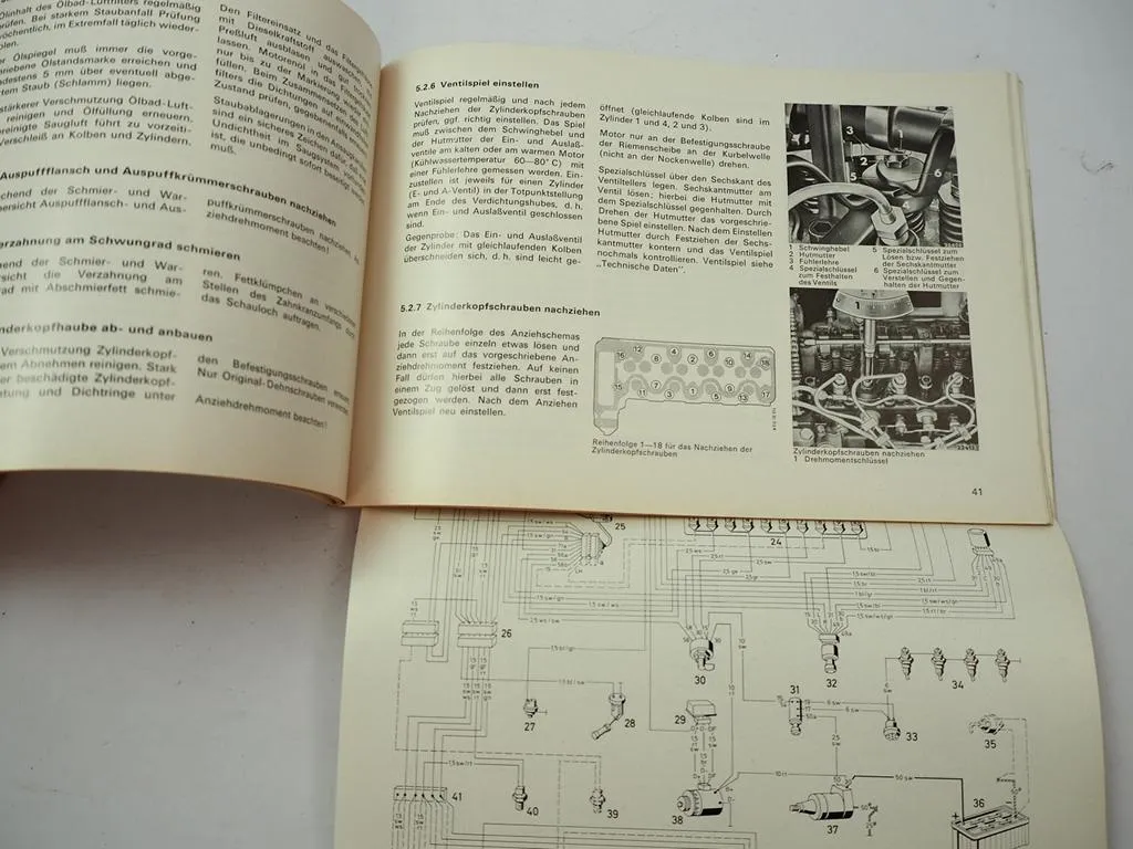 Mercedes Benz L406D T2 O309D Bus mit OM 615 Motor Betriebsanleitung 1970