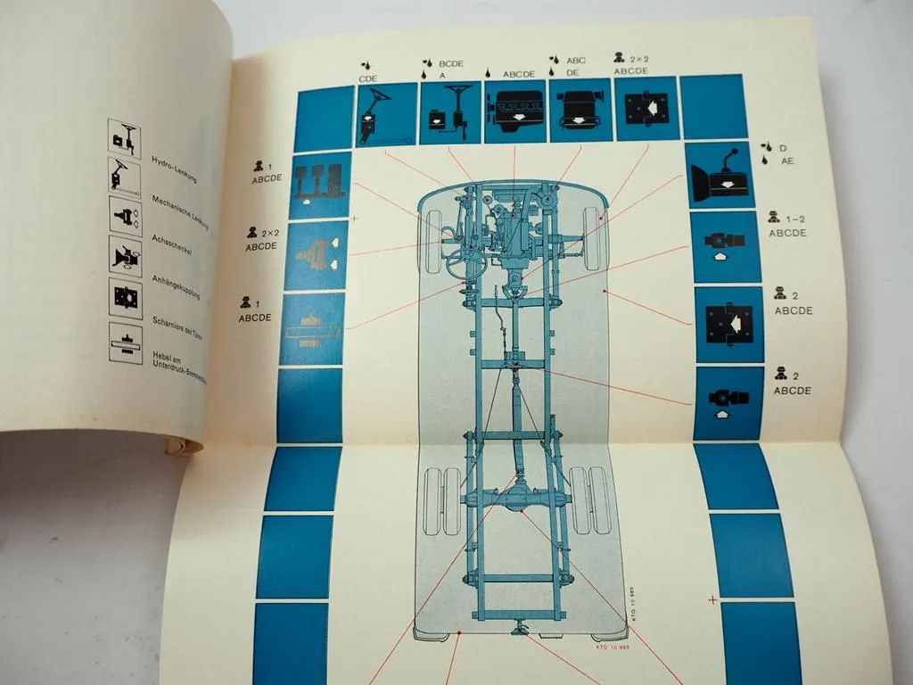 Mercedes Benz L406D T2 O309D Bus mit OM 615 Motor Betriebsanleitung 1970
