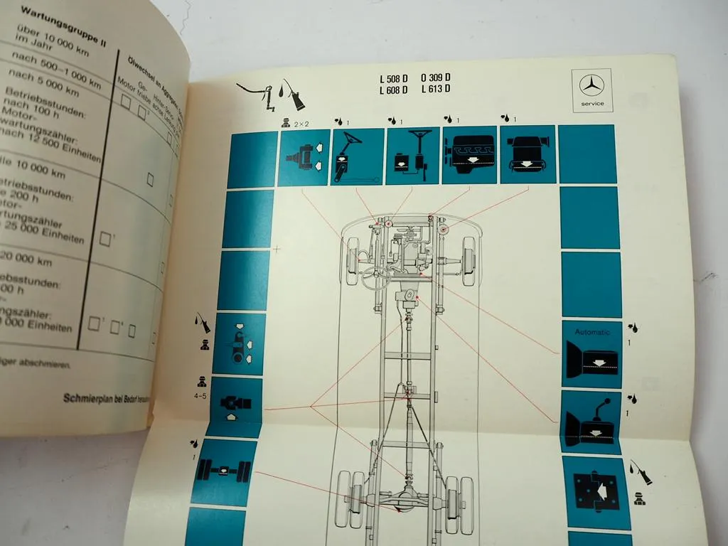 Mercedes Benz L508 L608 L613 D Düdo T2 Transporter Betriebsanleitung 1978 O309 D Bm 310