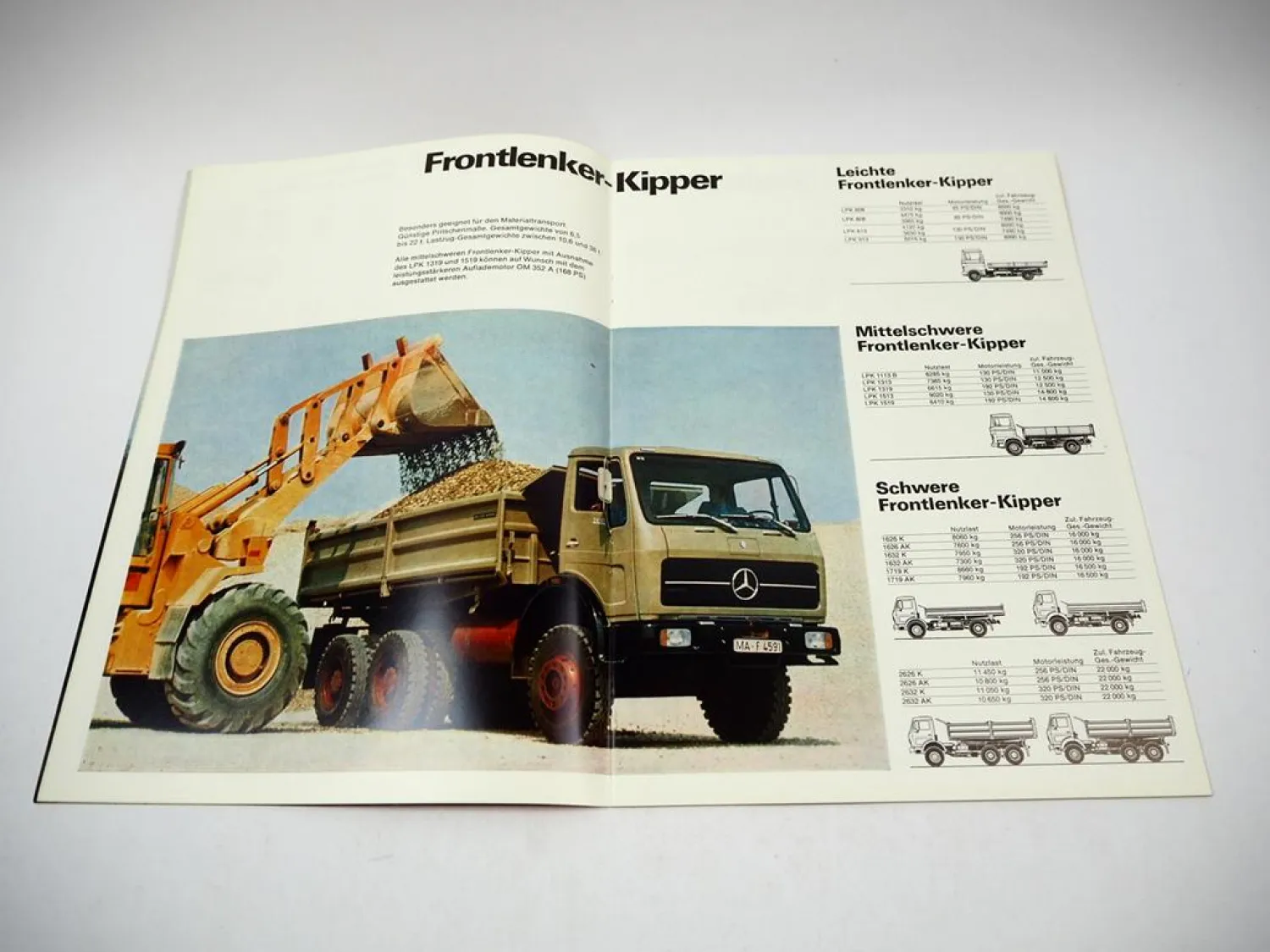 Mercedes Benz Leichttransporter L 206 207 306 D/L 307 Prospekt Tech. Daten 09/74