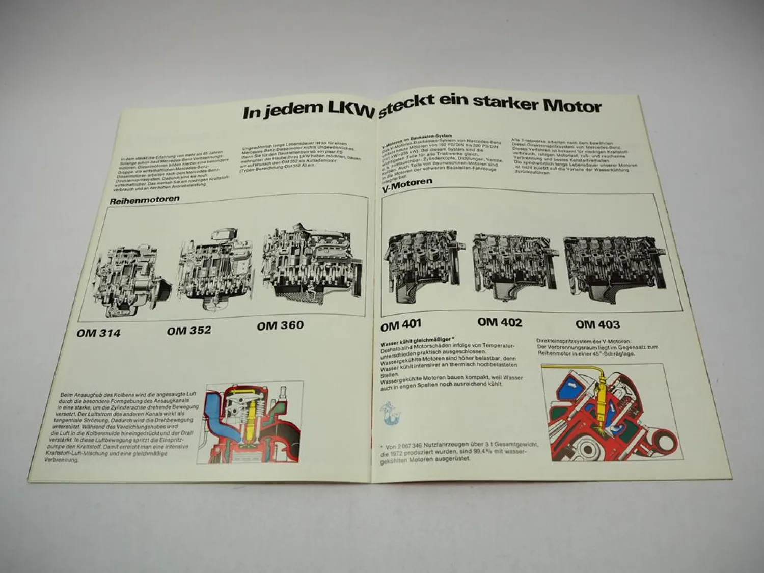 Mercedes Benz Leichttransporter L 206 207 306 D/L 307 Prospekt Tech. Daten 09/74