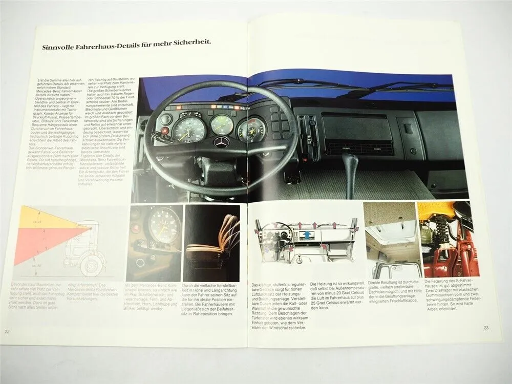 Mercedes Benz LKW Baustellenfahrzeuge 10t bis 16t 130PS bis 216PS Prospekt 1984