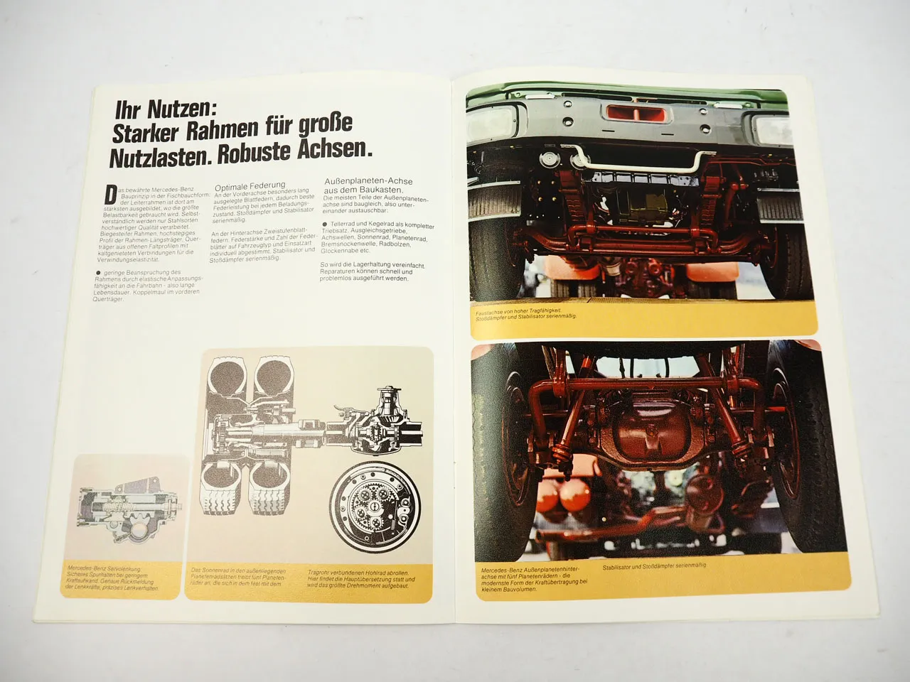 Mercedes Benz LKW Schwere Zweiachs-Pritschenwagen Prospekt WZ2948/08/00/0780