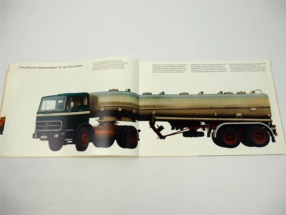 Mercedes Benz LP LPS 1620 Sattelschlepper LKW 202 PS 32t Prospekt 1964