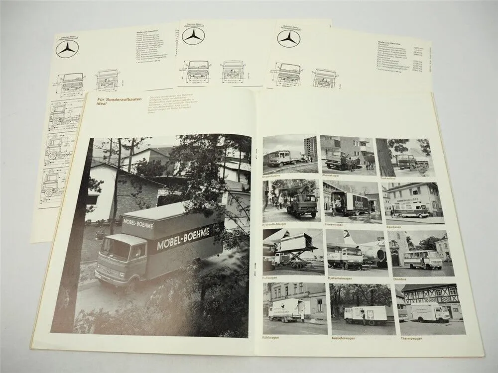 Mercedes Benz LP LPS LPK 608 LKW Sattelschlepper Kipper 80PS Prospekt 1967
