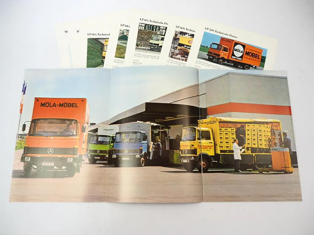 Mercedes Benz LPS 709 813 LP 809 913 1013 1113 LKW Prospekt Datenblätter 1982