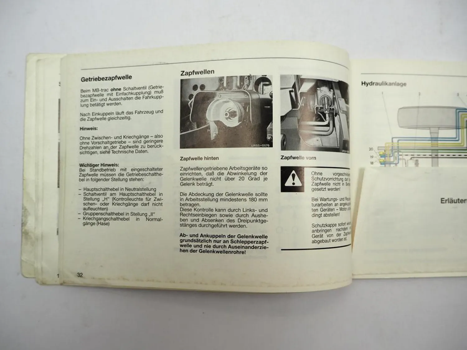 Mercedes Benz MB-trac 700 800 900 turbo 1000 1100 Betriebsanleitung Wartung 1987