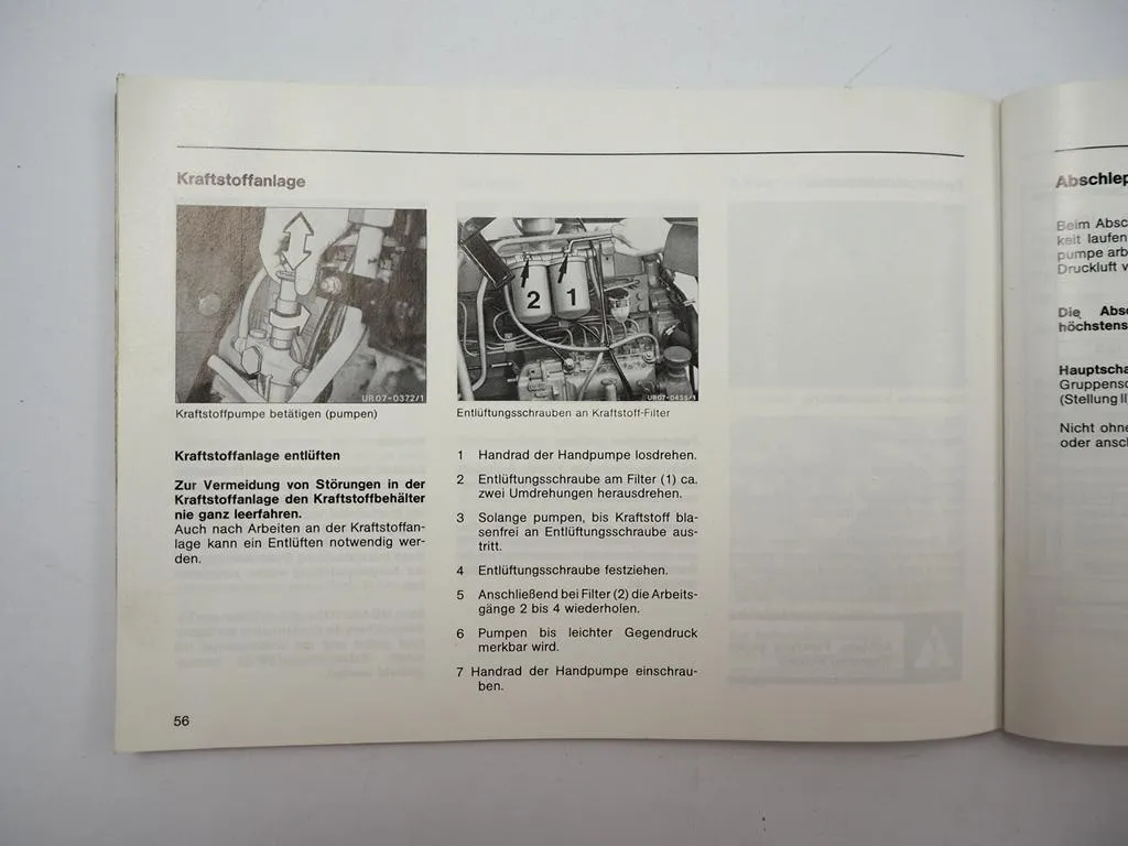 Mercedes Benz MB-trac 700 800 900turbo 1000 Typ 440 441 Betriebsanleitung 1985